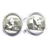 Image 1 : 2014 & 2016 China 1oz .999 Fine Silver Pandas in Capsules. 2pcs (TAX Exempt)