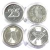 Image 1 : 2013-2017 Canada 1oz .9999 Fine Silver Commemorative Maple Lot - 2013 25th Anniversary Maple, 2014 F