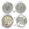 Image 2 : 2013-2017 Canada 1oz .9999 Fine Silver Commemorative Maple Lot - 2013 25th Anniversary Maple, 2014 F