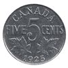 Image 2 : 1925 Canada 5-cent ICCS Certified VF-30. A nice mid grade example of this key date issue.