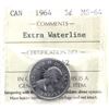 Image 1 : 5-cent 1964 Extra Water Line ICCS Certified MS-64.
