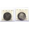 Image 1 : 1963 Canada Silver $1 ICCS Certified MS-64 & 1964 Silver $1 ICCS MS-63. 2pcs