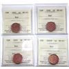 Image 1 : 1997, 1998, 2001 & 2003P Canada 1-cent ICCS Certified MS-65. 4pcs