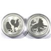 Image 1 : 2017 Australia year of the  Rooster & 2018 year of the Dog 1oz .9999 Fine Silver Coins (TAX Exempt) 