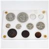 Image 2 : 1953 South Africa Short Proof Set with 7 of 9 Coins in Hard Plastic Labeling the Denominations. Some