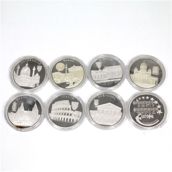Estate Lot of 1996 Europa Commemorative .999 Fine Silver Coins from Different European Countries. Yo