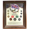 Image 1 : *British World War II Collection in Wooden Frame. You will receive a Bronze Farthing, nickel-brass T