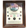 Image 1 : *United States World War II Collection in Wooden Frame. You will receive nickel-plated 1-cent, coppe