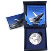 Image 1 : 1oz Silver Humpback Whale struck in Ultra High relief and with an Antique Finish. Comes in original 