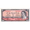 Image 1 : 1954 BC-30a Bank of Canada $2, Coyne-Towers, Devil's Face, D/B4116661, VF (Minor 1mm tear).
