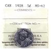 Image 1 : 1928 Canada 5-cent ICCS Certified MS-62