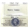 Image 1 : 1945 Canada 10-cent ICCS Certified MS-63 Heavy Cameo.