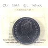 Image 1 : 1983 Nickel Dollar ICCS Certified MS-65
