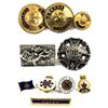 Image 1 : Lot of 10x Buttons and Pins. Including 2x Large Canada Customs and 1x Small Canada Customs Buttons, 