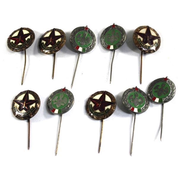 Lot of 10x Hungarian Military Pins. Includes 2 types, 5 of each type.