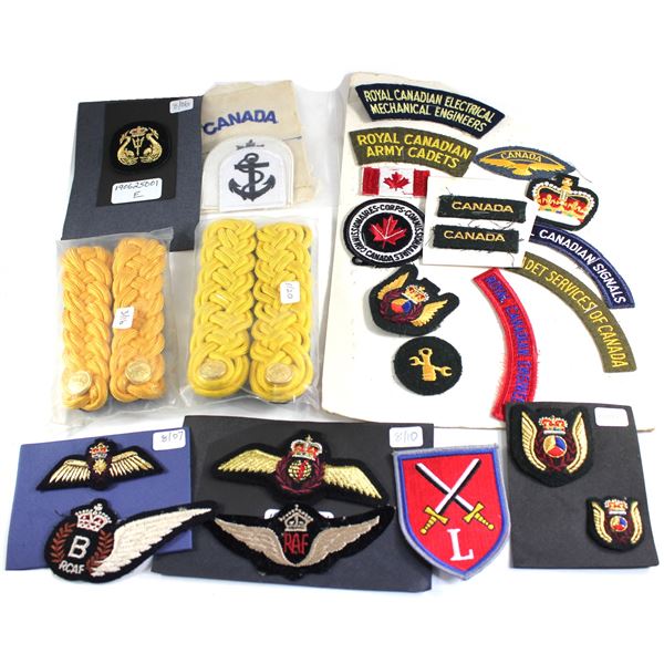 Lot of 29x International and Canadian Patches and Shoulder Cords. See description for more informati