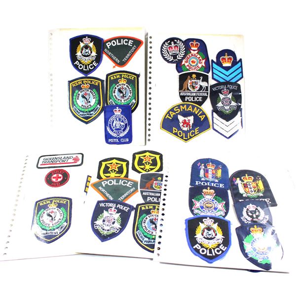 Lot of 45x Australia and New Zealand Police Patches and Others. Includes patches from South Australi