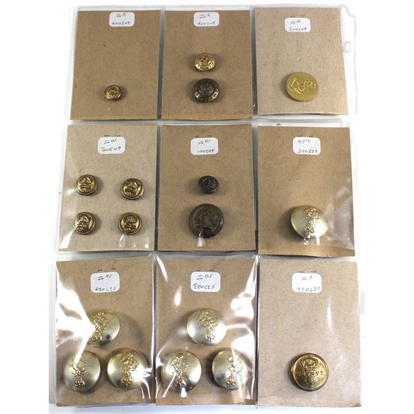 Lot of 18x Canadian Forces Buttons. Navy and Electrical and Mechanical Engineers.