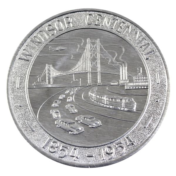RARE - 1854-1954 Windsor Centennial Large Medallion - Aluminium
