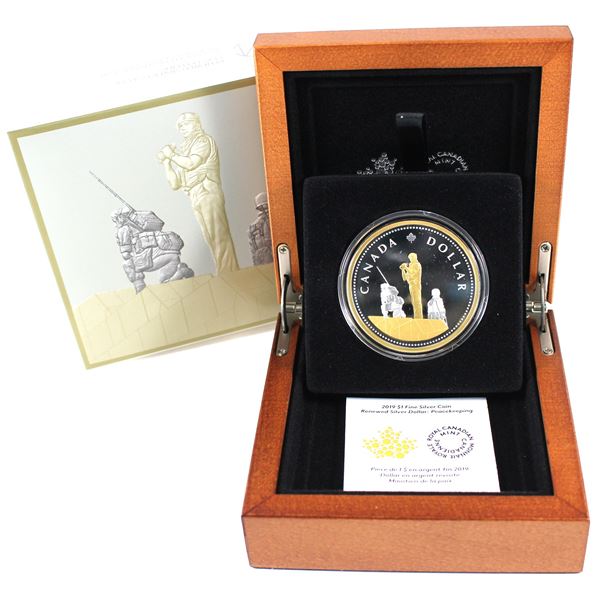 2019 Canada $1 Renewed Silver Dollar: Peacekeeping (Tax Exempt) One of a series!