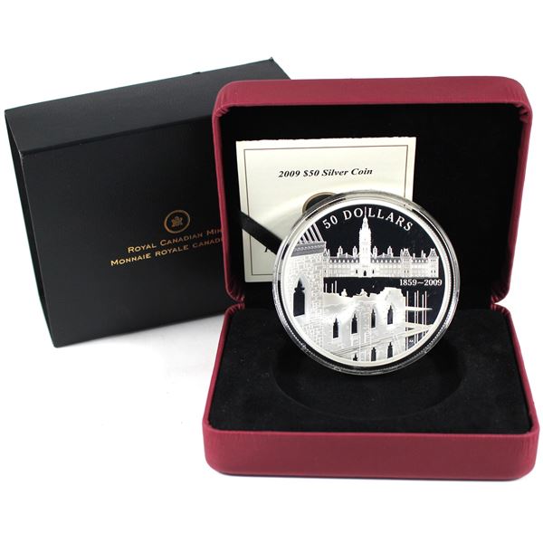 2009 Canada $50 150th Anniversary Construction of Parliament 5oz Silver (No Tax)