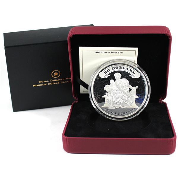2010 Canada $50 75th Anniversary of the First Bank Notes 5oz Silver (No Tax)