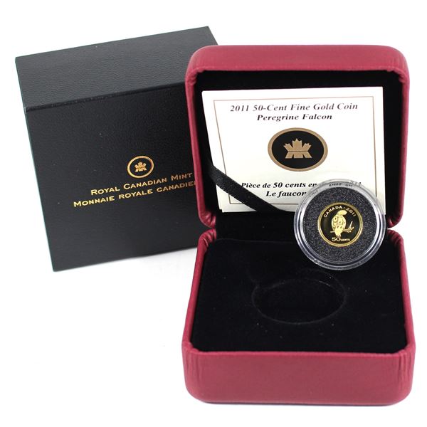 2011 Canada 50-cent Peregrine Falcon 1/25oz. Fine Gold Coin (Tax Exempt)