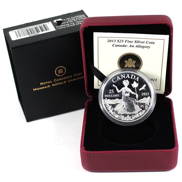 2013 $25 Canada: An Allegory Fine Silver Coin (Tax Exempt)
