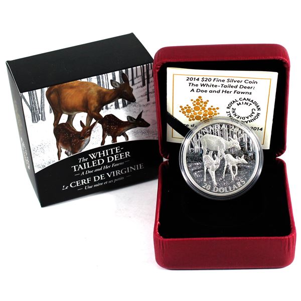 2014 $20 White-Tailed Deer - A Doe & Her Fawns (Tax Exempt)