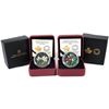 Image 1 : Lot of 2x 2014 Canada $20 Fine Silver Coins with Nature. Includes Majestic Maple Leaves with Jade, a