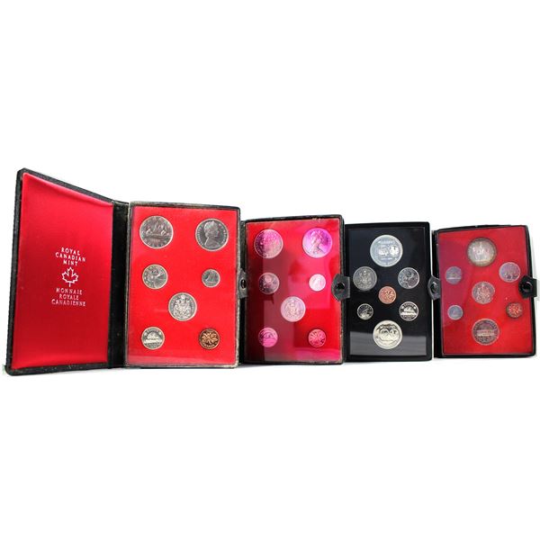 Lot of 4x 1971-1974 Canada Double Dollar Sets. Includes of one each year. Coins have some discoloura