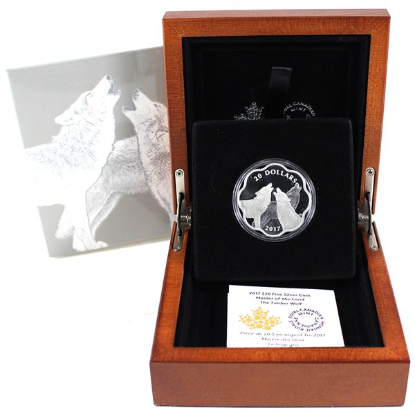 2017 Canada $20 Master of the Land - The Timber Wolf Fine Silver (No Tax)