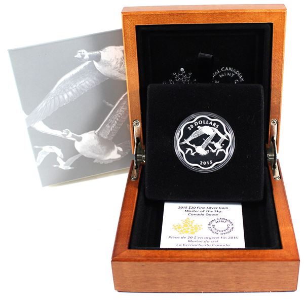2015 $20 Canada Goose - Master of the Sky Fine Silver (No Tax) An internationally recognized Canadia