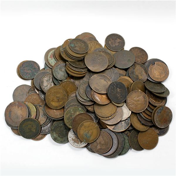 Assorted Canada Large Cents, Mixed Dates (Culled, Various Imperfections) Sold as is, no returns.