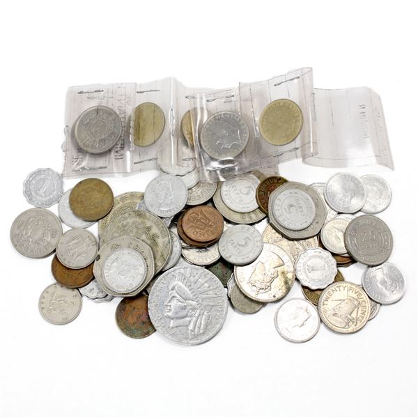 Lot of Mixed World Coinage. Approximately 1/2 pound! Coins are a variety of sizes, colours, and shap