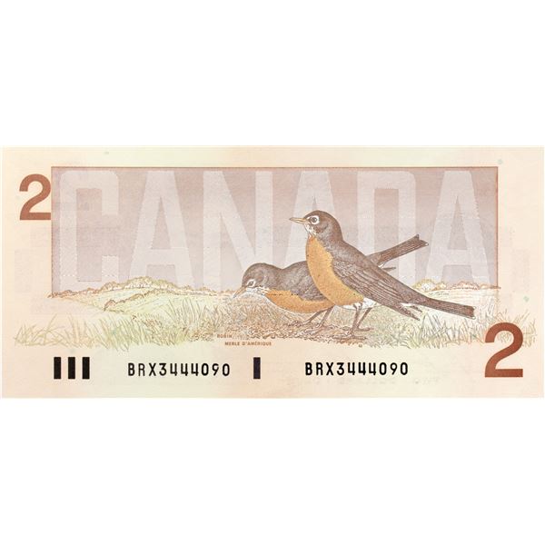 Circulation Issue BRX BC-55cA 1986 $2 Note Canada UNC+