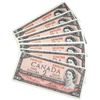 Image 1 : Interesting set of 1954 $2 BC-38d Canada Notes, all different prefix letters. Uncirculated. 7pcs