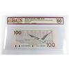 Image 1 : BC-60aA 1988 Bank of Canada $100, Thiessen-Crow, Hidden Back Position Number, Replacement, S/N: AJX1