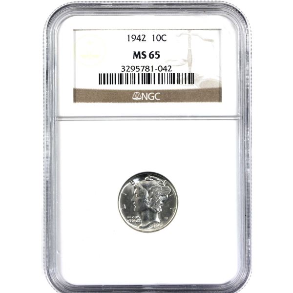 1942 USA 10-cent NGC Certified MS-65