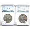 Image 1 : Pair of 1935 Canada Silver Dollar NNC Certified MS-62. 2pcs