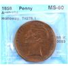 Image 1 : Australia 1858 Penny featuring Professor Holloway, Reverse: Holloways Pills and Ointment. CCCS Certi
