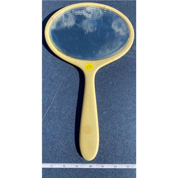 Beveled Glass Ivory Mirror