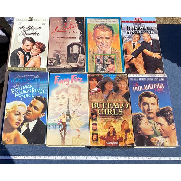 (8)VHS Movies "Buffalo Girls" + "Funny Face" + ETC
