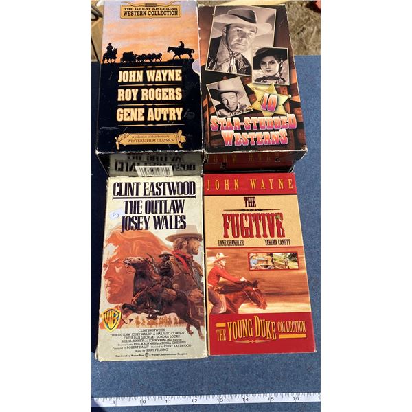 (4) VHS Western Movies