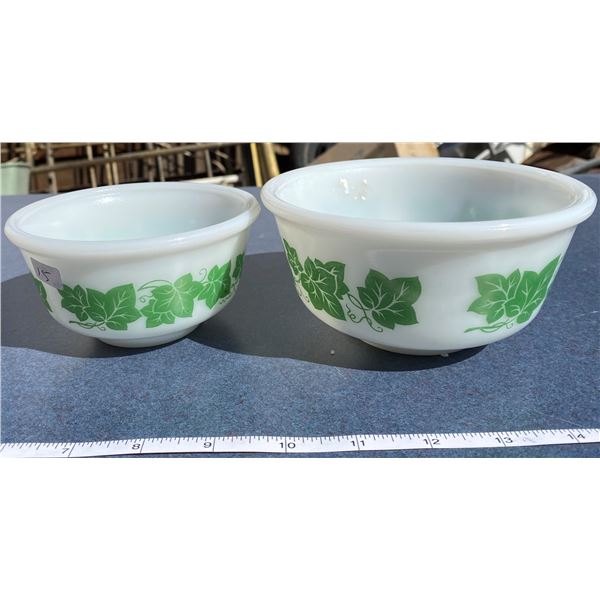 (2) Anchor Hocking Bowls (6  Across, 4.5  Across)