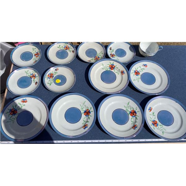 Lot Of Luster Ware (6 Plates, 6 Small Plates, 1 Cup)