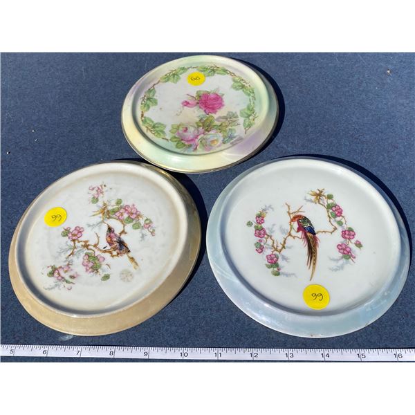 3 Vintage Tea Cup Trivets