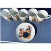 Image 2 : 6 Norman Rockwell Pieces (5 Cups + 1 Plate)