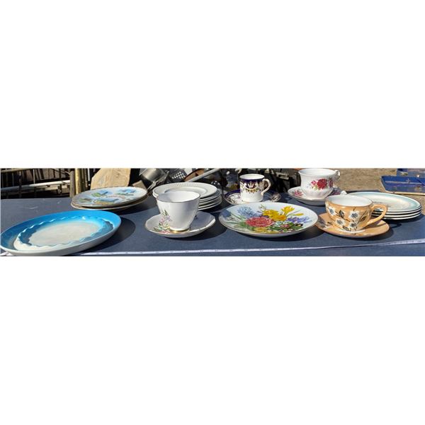 Lot Of Cups + Saucers + Assorted Plates