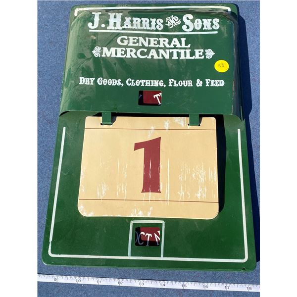 Tin Calendar (Reproduction)